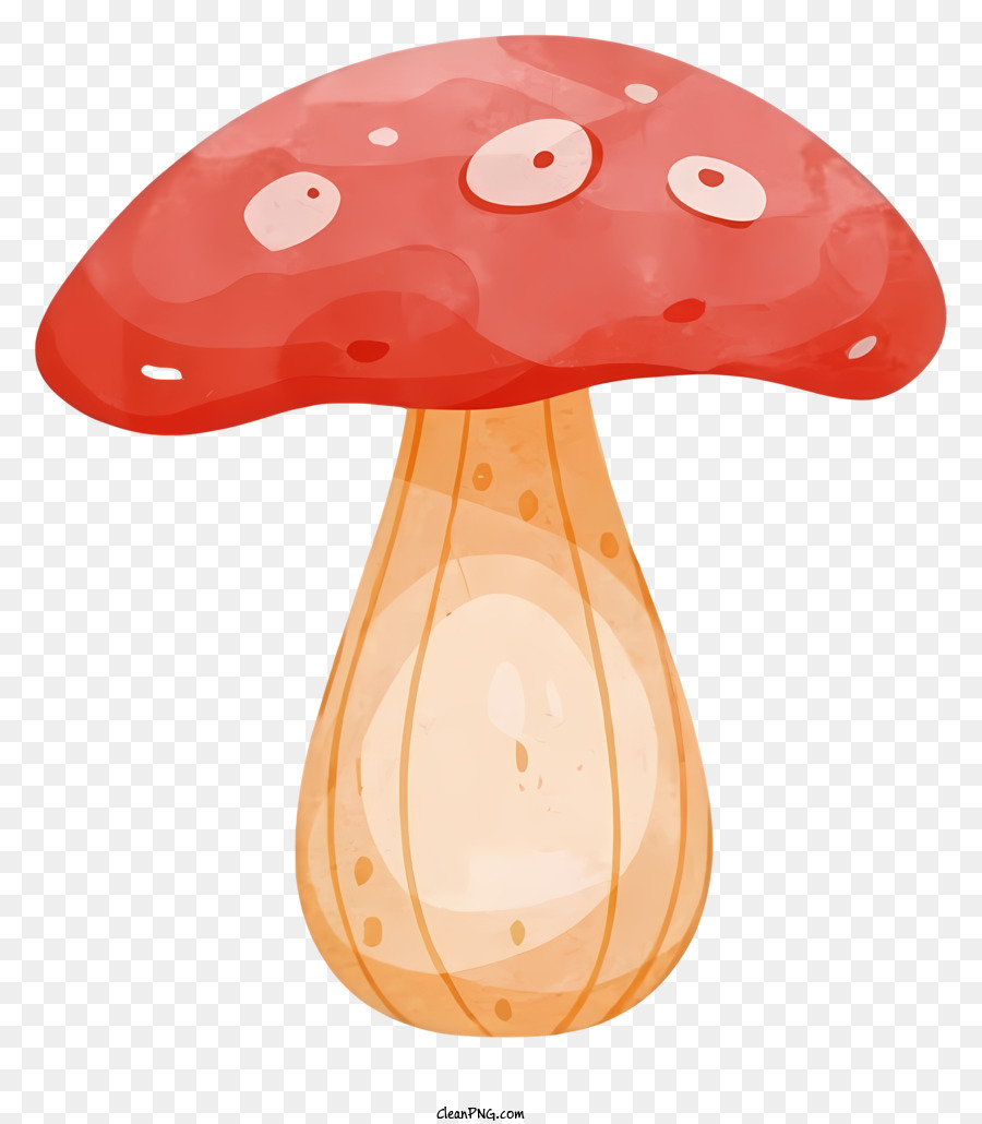 Cartoon Red Toadstrool Mushroom Dipinto di sfondo nero Round Cap rotondo - Dipinto di funghi rossi toadstrool su sfondo nero