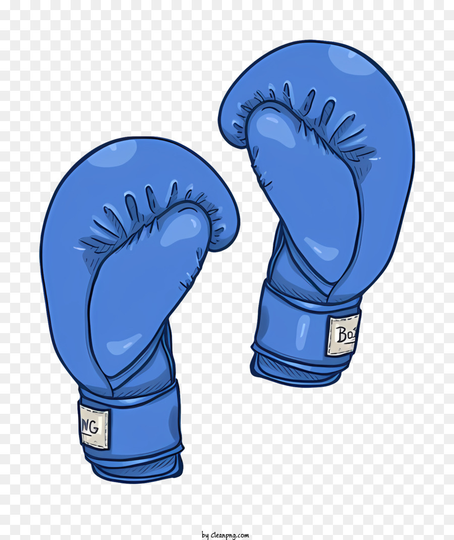 Boxhandschuhe Cartoon - Blauer Boxhandschuh: symbolisieren Wettbewerb im Boxen
