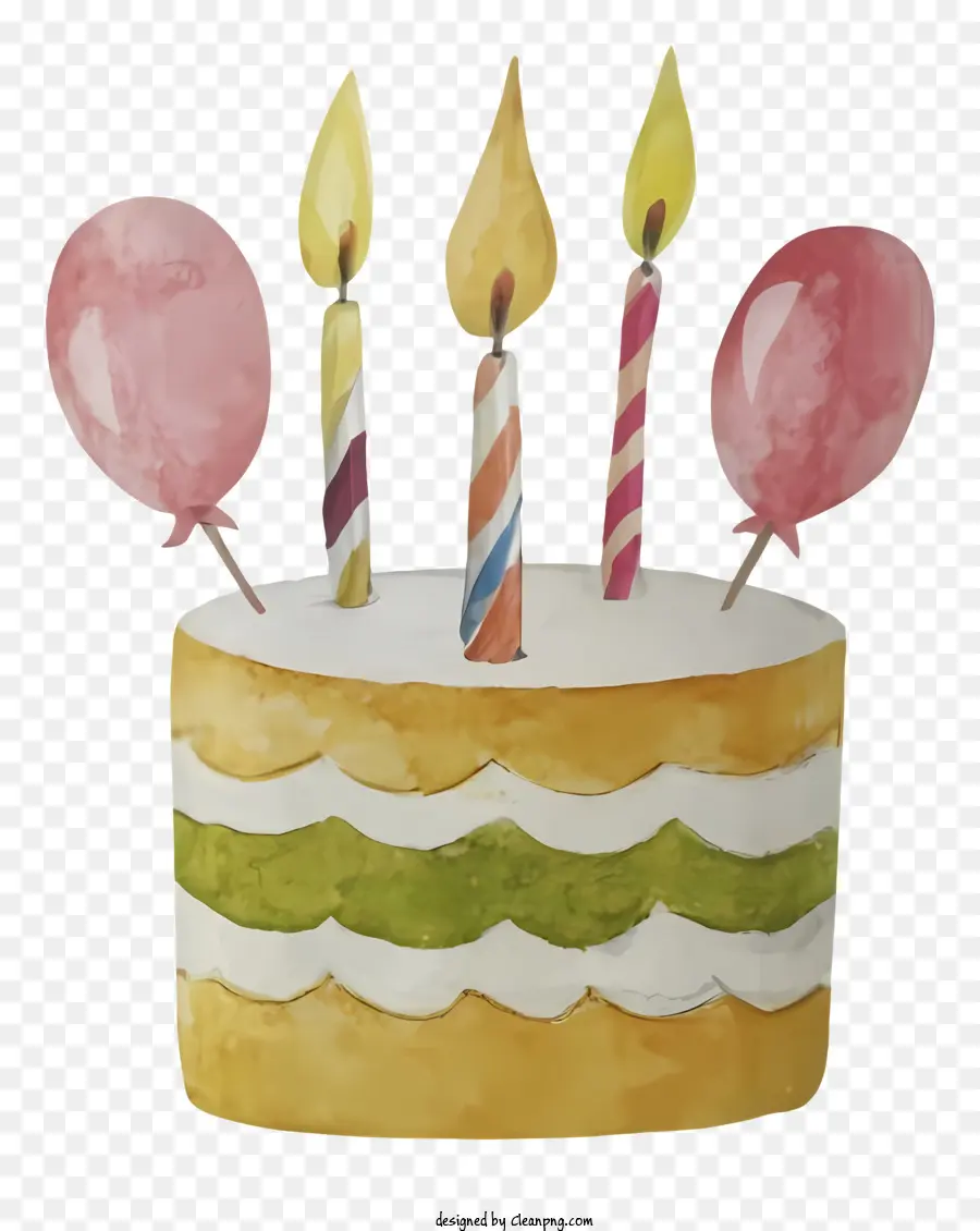 Bánh sinh nhật - Thắp nến trên bánh sinh nhật so với nền đen