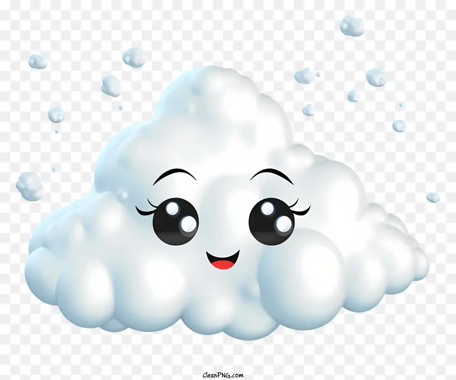 Cartoon Cloud - Nette lächelnde Wolke mit großen Augen