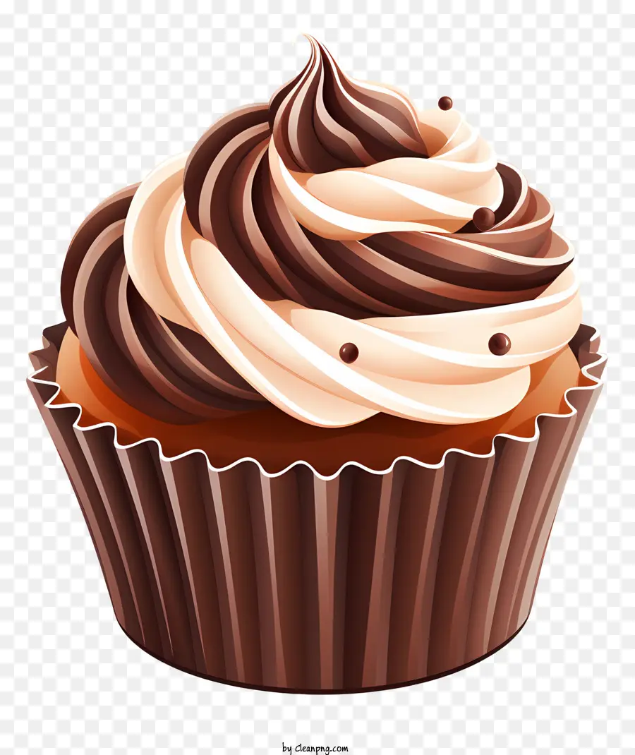 sô cô la phủ bất cứ thứ gì trong ngày sô cô la bánh cupcake kem frosting cupcake với trang trí cupcake frosting - Bánh cupcake sô cô la với kem phủ kem trên màu đen