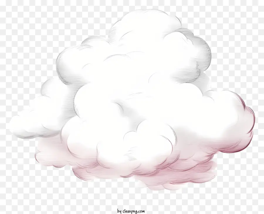Sketch Cloud Cloud White Clouds Fluffy Clouds Floating Cloud - Zeichnung der weißen flauschigen Wolke, friedliche und gelassene Zeichnung