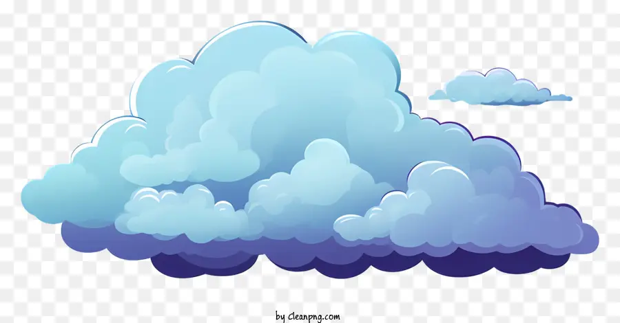 Vettore piatto minimalizzato illustra le nuvole di nuvole blu cielo - Cielo colorato con nuvole soffici e sottili