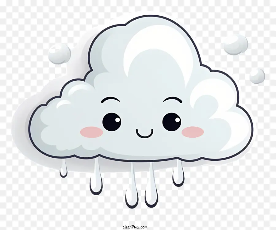 mắt phim hoạt hình - Đám mây hoạt hình buồn với đôi mắt lớn và giọt nước