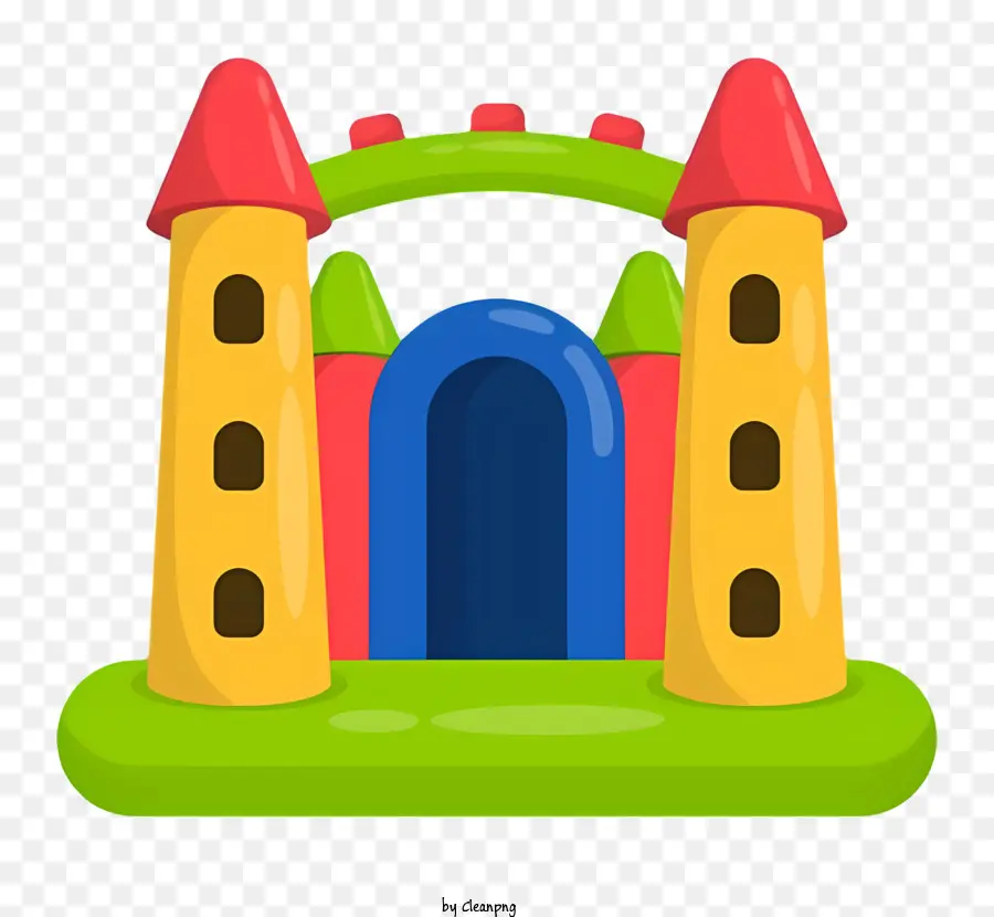 Bounce House Outdoor Playground aufblasbare Schlösser -Folien spielen - Buntes aufblasbares Spielplatz mit Rutschen und Burgen