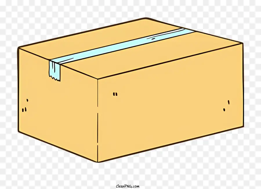 scatola di cartone - Apri scatola di spedizione con sigillo a nastro blu