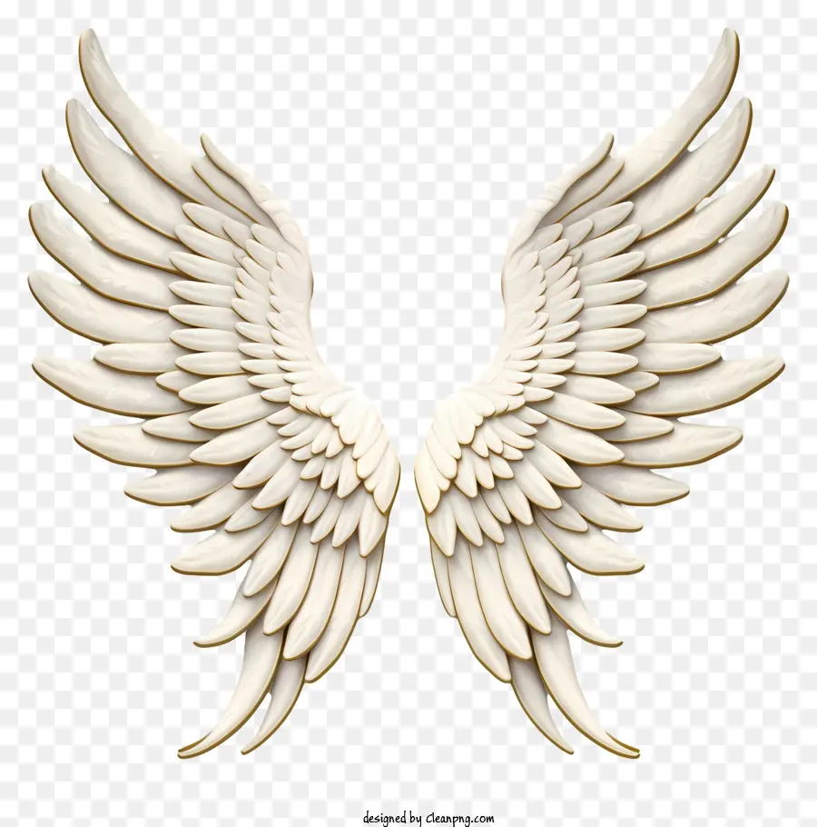 Angel Wings - Zarte, durchscheinende weiße Engelsflügel in Bewegung