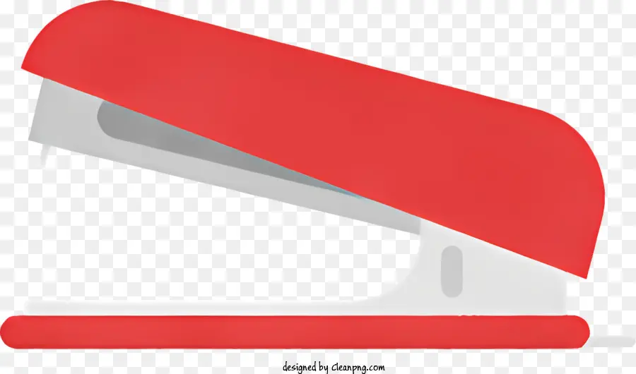 Cargitore di pinzatrice per uffici rossa dei cartoni animati con cucitrice per maniglia piccola base - Cerogdetta rossa con base, stile di ufficio standard