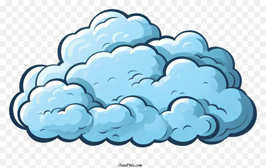 Minimalisierter flacher Vektor illustrieren wolkenwolkenflauschige Baumwoll -Süßigkeiten - Realistisches Bild der flauschigen weißen Wolke am Himmel