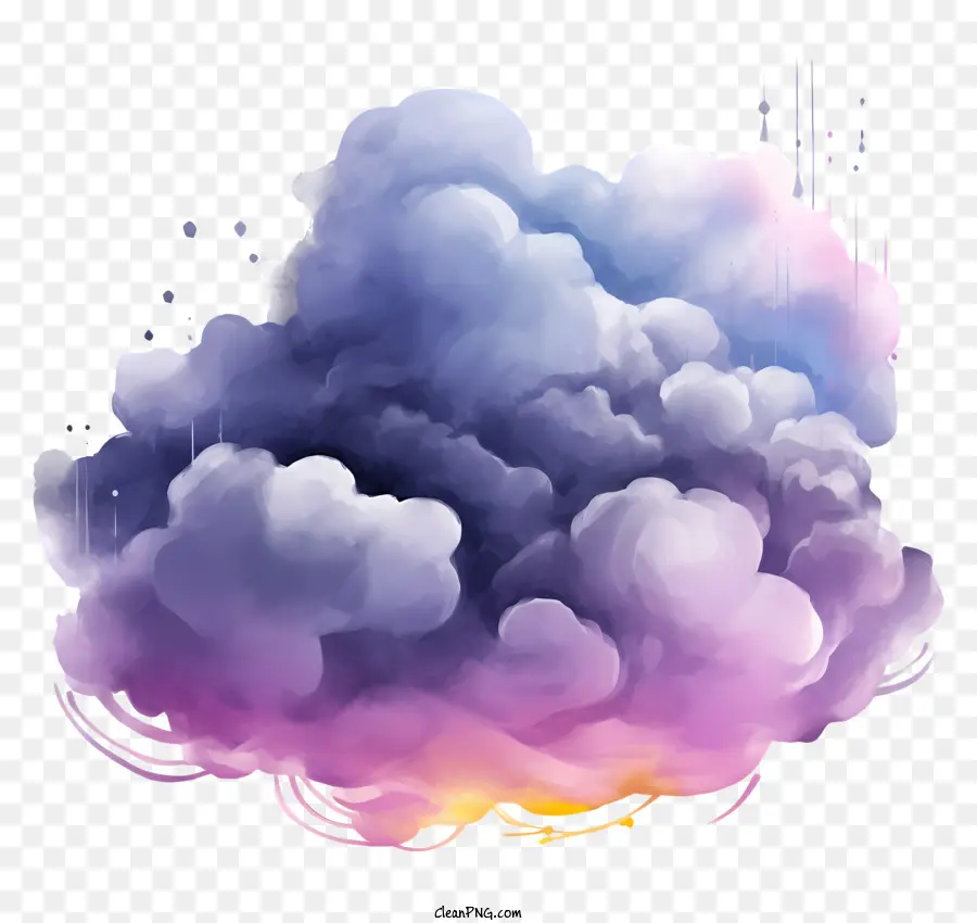 Màu nước Màu mây mưa mưa lớn không khí - Đám mây mưa bí ẩn và sôi động trên bầu trời