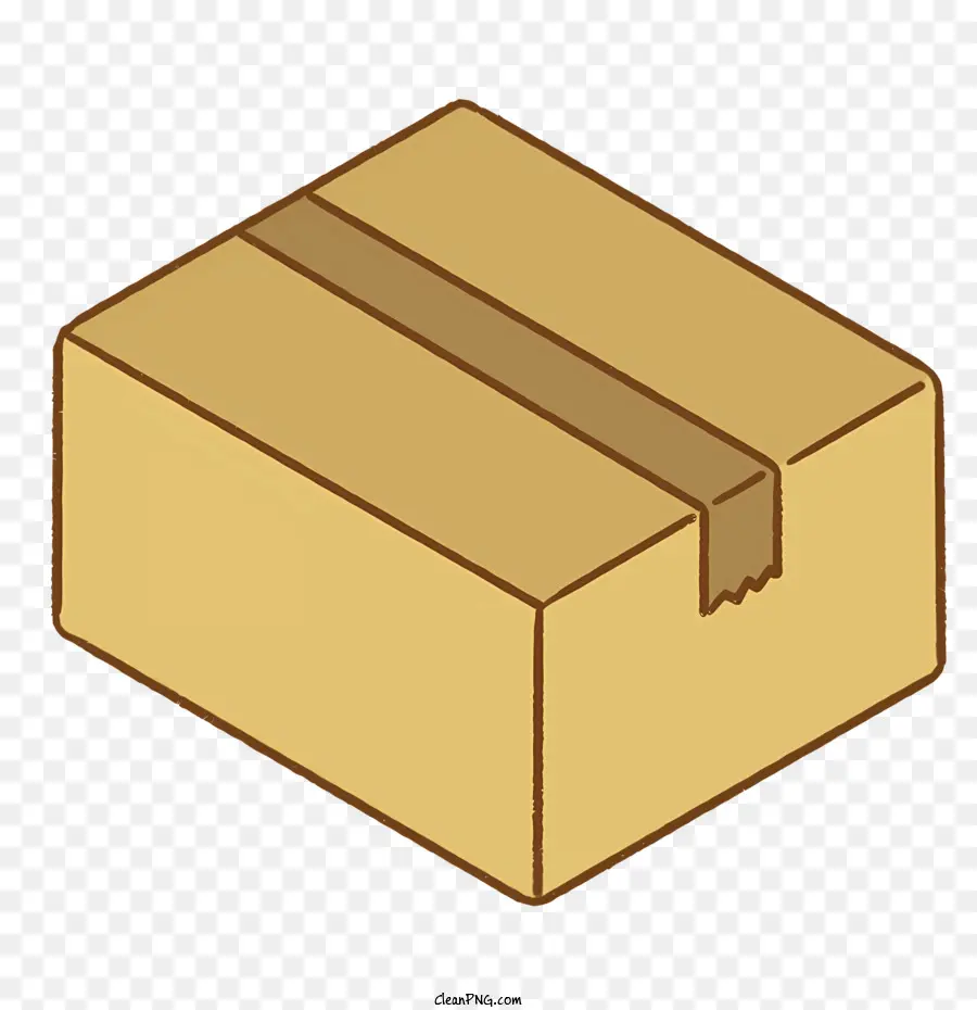 scatola di cartone - Casella di cartone marrone con piccolo adesivo di testo
