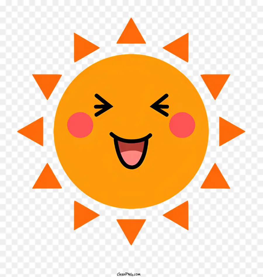 cartoon Sonne - Cartoonsonne mit orange und gelben Strahlen