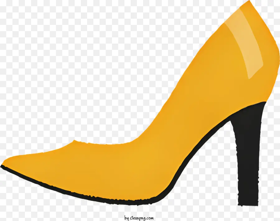 Cartoon Yellow High Heel Schuhspitz - Klassiker gelber High Heel -Schuh für formelle Veranstaltungen