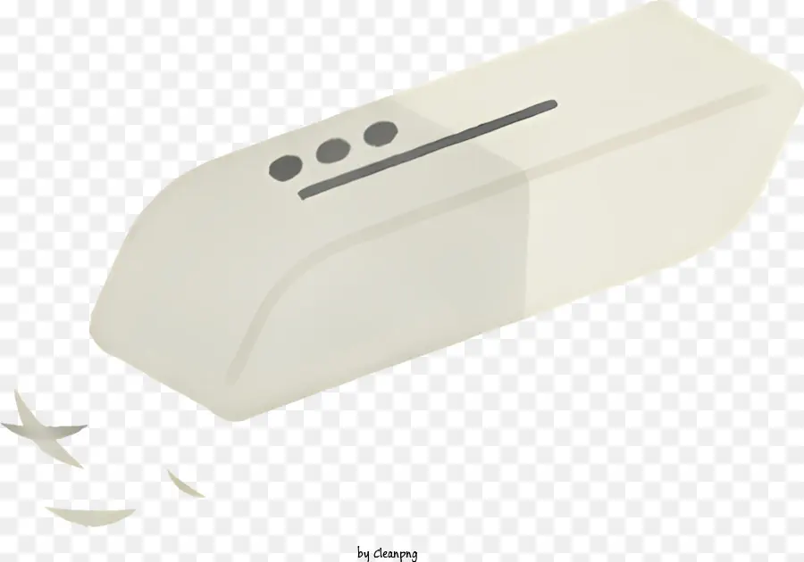 Cartoon White Box Copertura in plastica piccoli fori grandi - Scatola bianca con coperchio di plastica, galleggiante nel vuoto