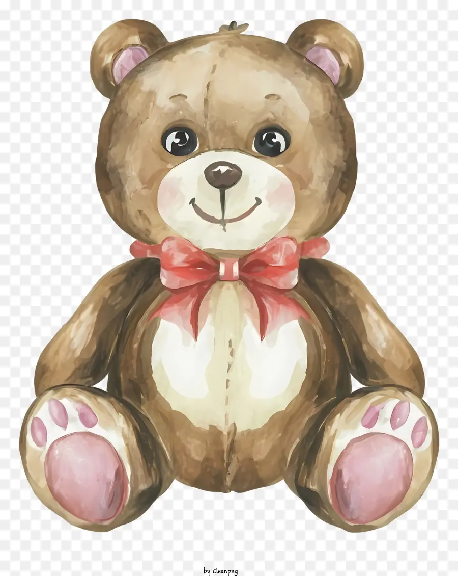 Teddybär - Teddybär -Illustration mit geschlossenen Augen und offenem Mund