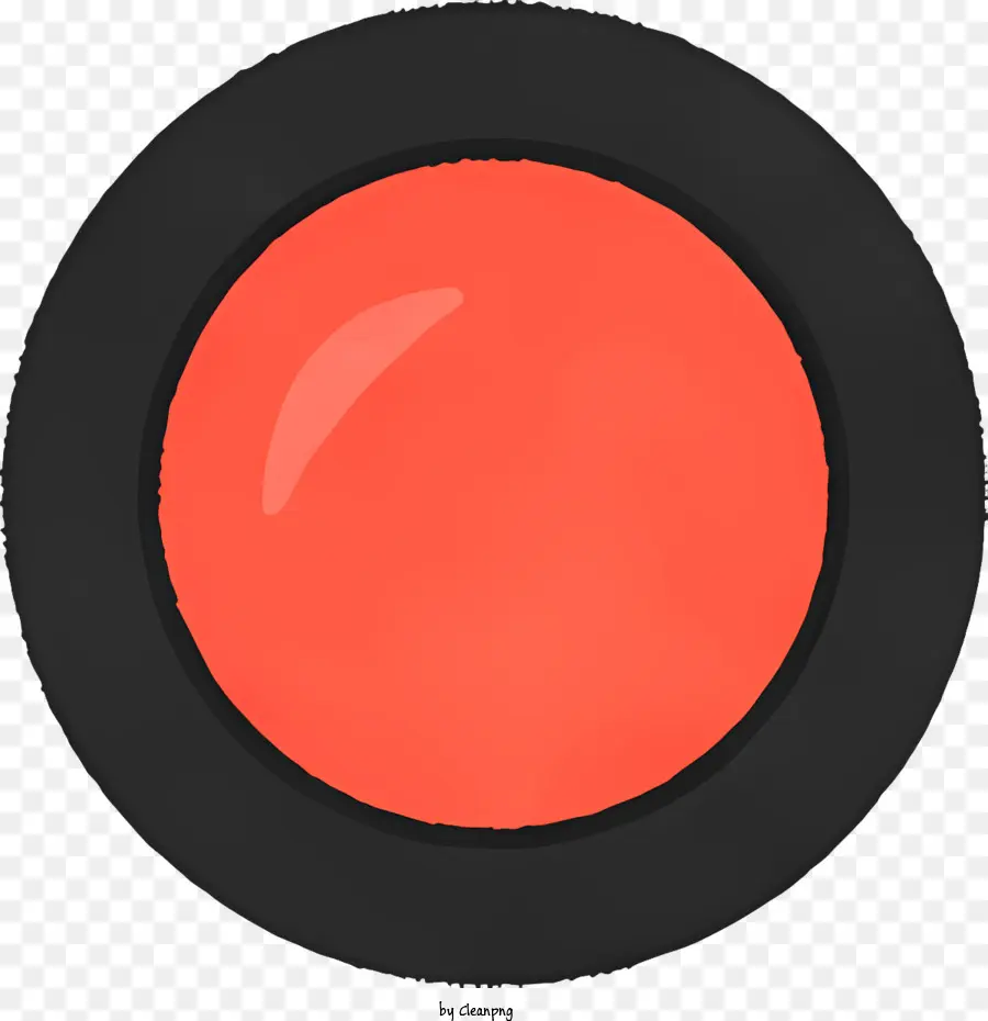Cartoon Red Dot Schwarzer Hintergrund abstrakte Kunst Minimalistische Design - Roter Punkt auf schwarzem Hintergrund im Bild