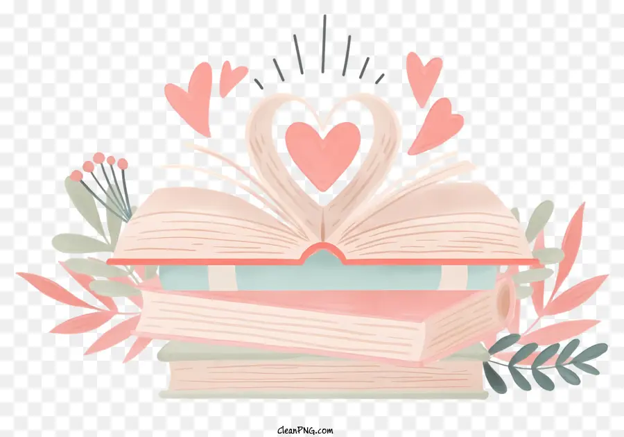 Gesteck - Buch Herz, Blumen, Rosa, Gelb, Grün, schwarzer Hintergrund