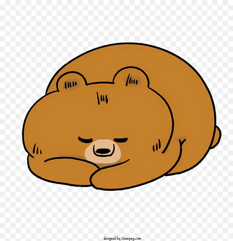 Cartoon Cartoon Bär schlafend Bär ruhiger Bär friedlicher Bär - Cartoonbär schläft friedlich mit geschlossenen Augen