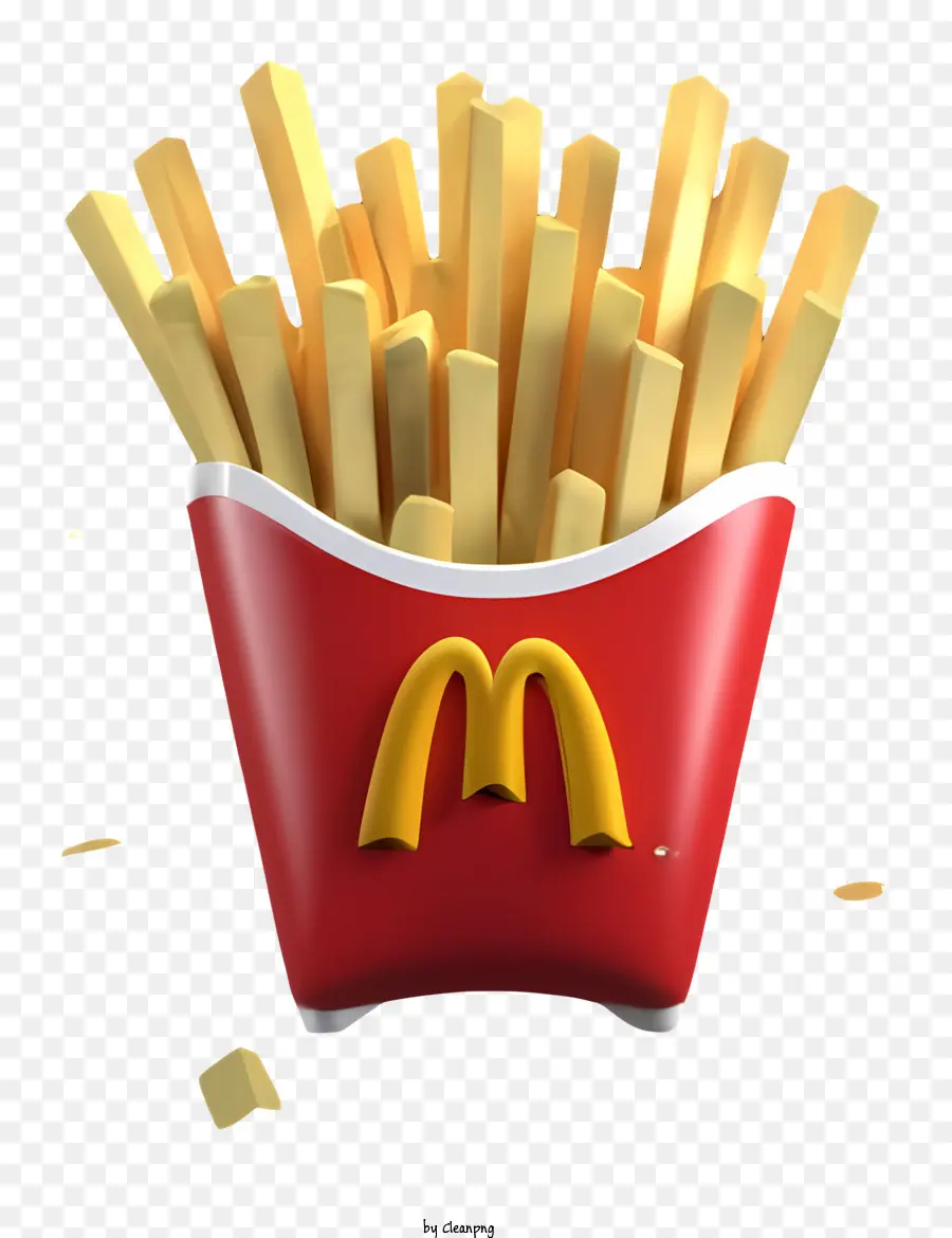 patatine fritte - Fritte colorate di McDonald's che si riversano dalla scatola rossa