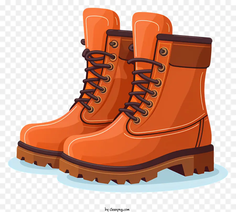 Boots mùa đông Giày đi bộ đường dài Giày màu cam Boots Giày dép mùa đông - Giày đi bộ đường dài màu cam trên bề mặt tuyết rực rỡ