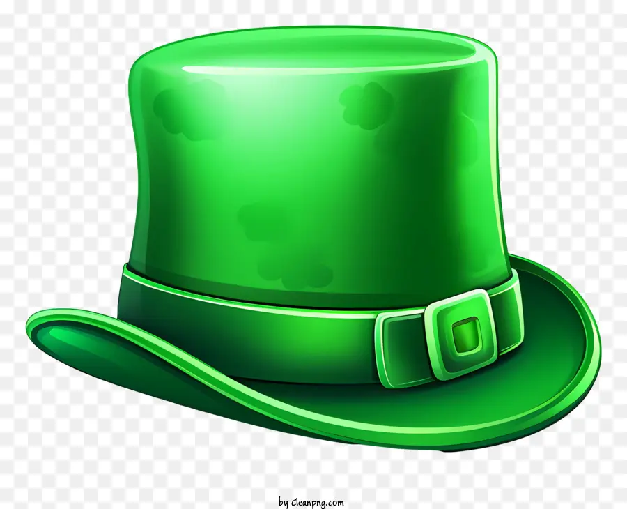 Mũ ngày của Thánh Patrick - Mũ Leprechaun màu xanh lá cây với cỏ ba lá và shamrock