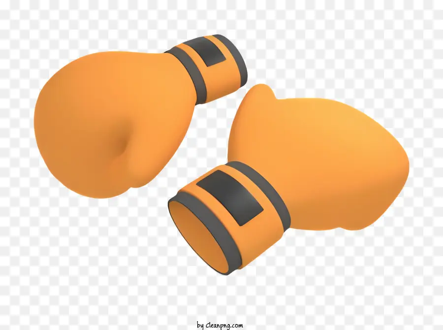 guantoni da boxe - Immagine 3D di guanti da boxe arancione lucenti