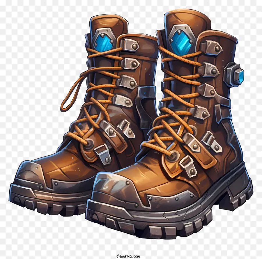 Stivali invernali Scarpe in pelle Scarpe in acciaio Scarpe per cinturino per la caviglia in metallo - Scarpe in pelle con dita in acciaio e cristallo blu