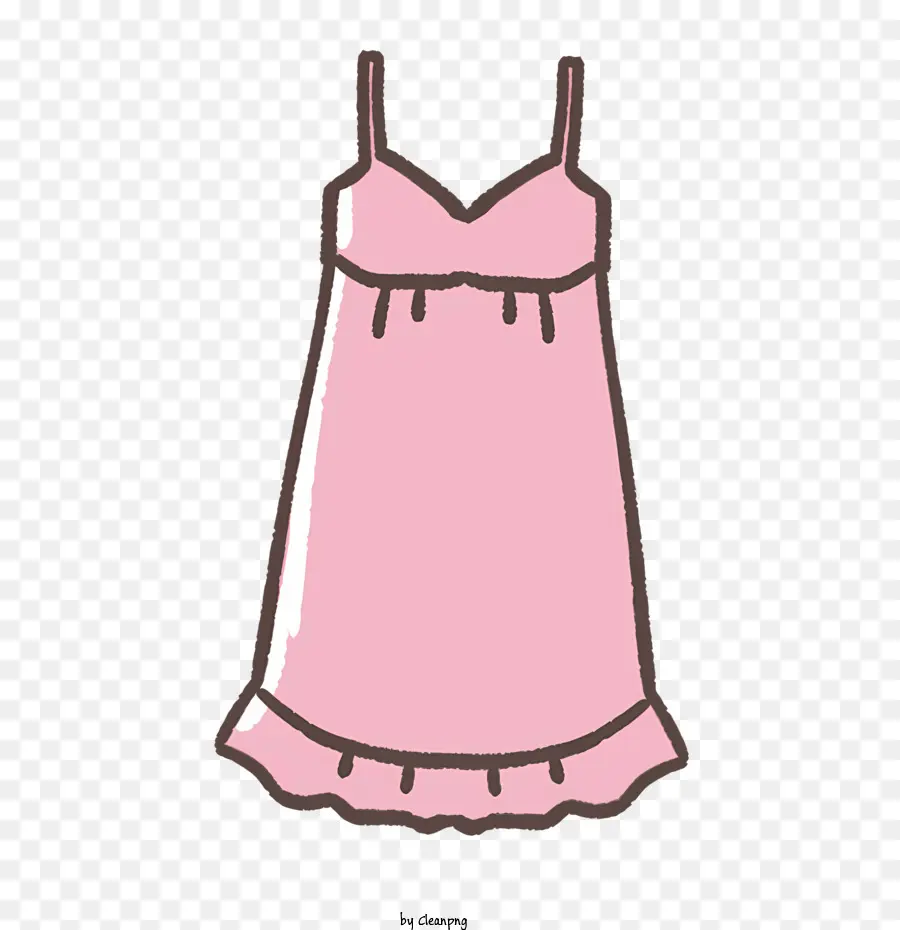 Cartoon rosa Kleiderbügel weißer Spitze Overlay rosa Bandkrawatte - Rosa Kleid mit Spitzenüberlagerung und Band