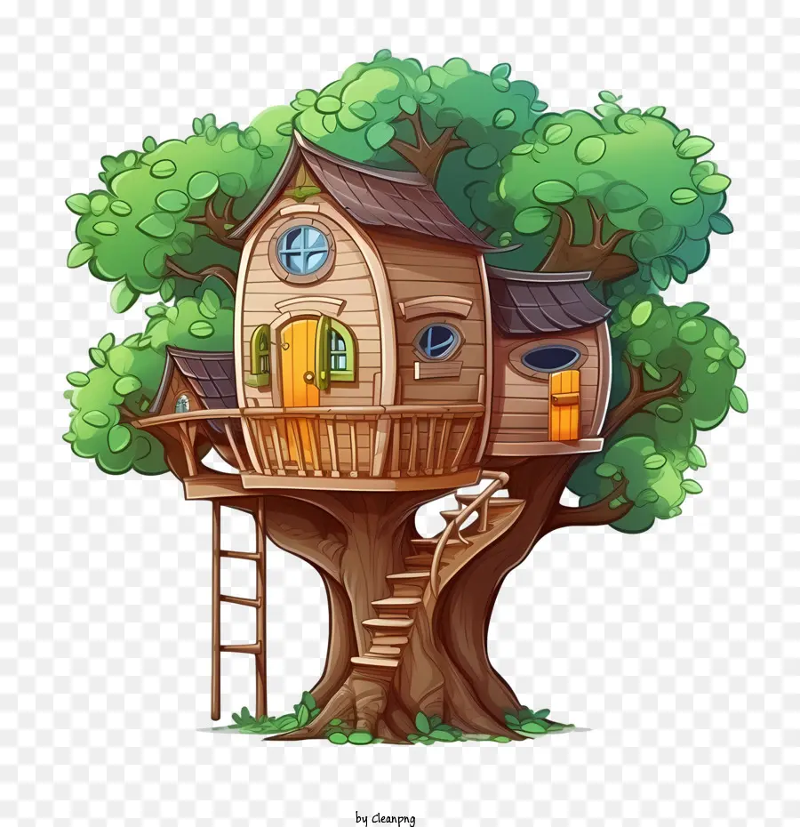 Ngôi nhà trên cây nhà phòng trẻ em nhà chơi nhà gỗ - 