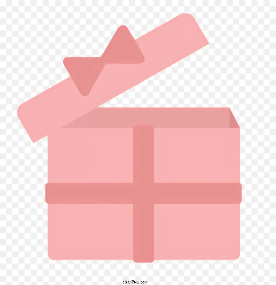 cartoon pink gift box gift wrap bow present