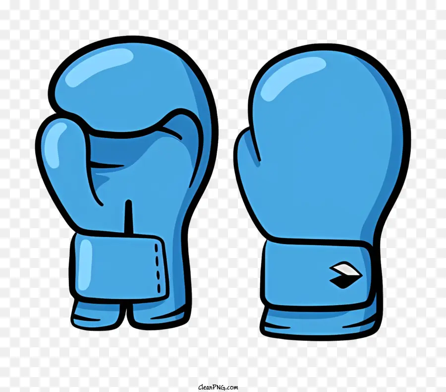 guantoni da boxe - Nuovi guanti da boxe azzurro con band da polso