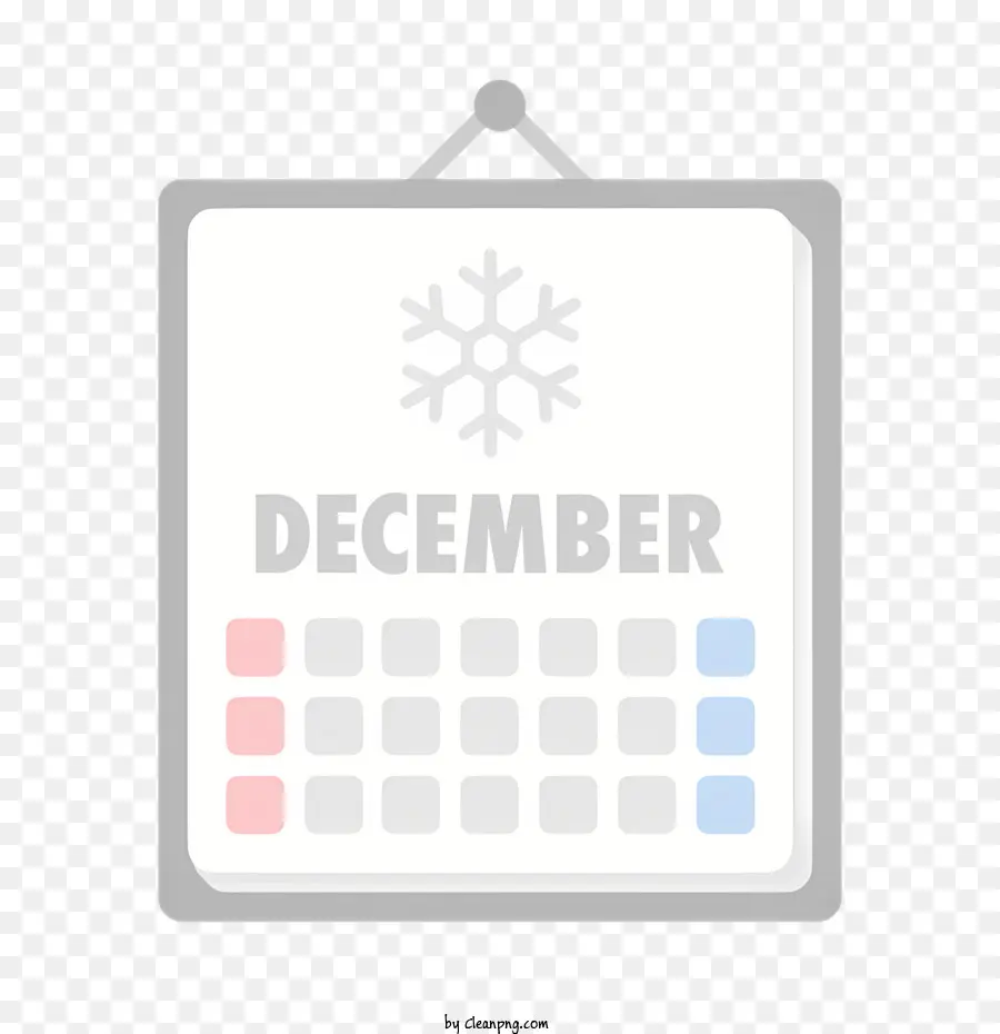 fiocchi di neve - Calendario ben definito di dicembre con fiocchi di neve su nero