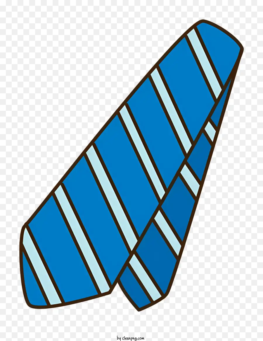 Cartoon Blue Striped Krawatte gemusterte Krawatte Blau und weiße Streifen hängende Krawatte - Blau gestreifte Krawatte auf schwarzem Hintergrundbügel