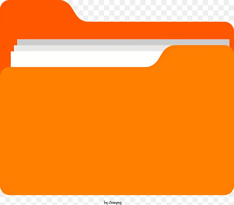 cartoon orange folder white label empty folder file organization