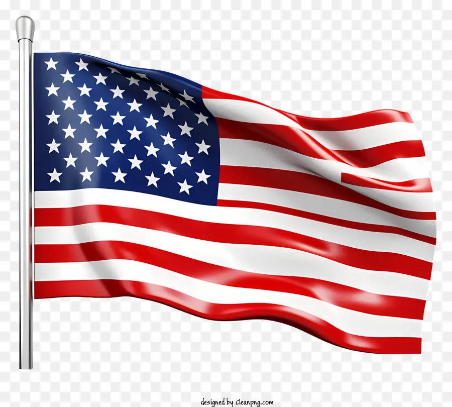 amerikanische Flagge - Amerikanische Flagge winkt auf schwarzem Hintergrund