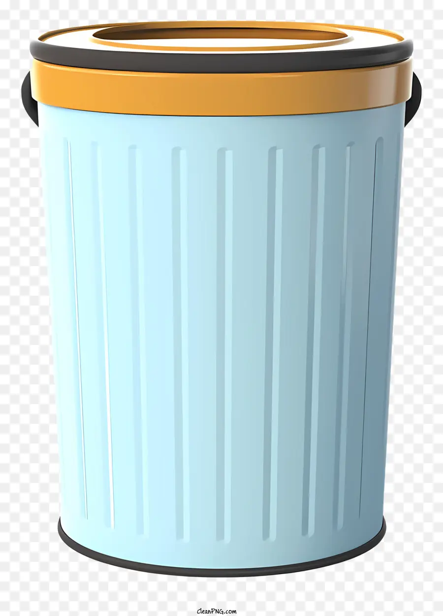 trendy retro trash can trash can blue plastic orange rim transparent lid