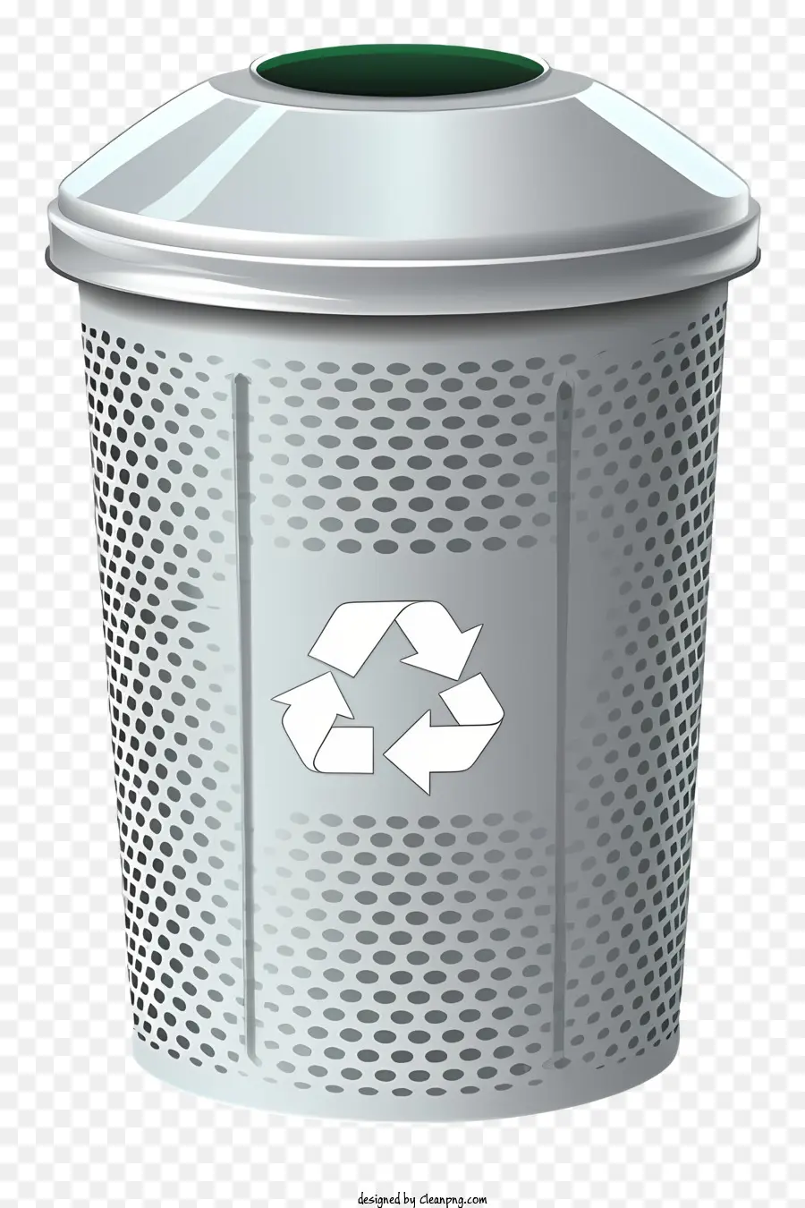 realistic 3d trash can recycling trash can metal recycling symbol