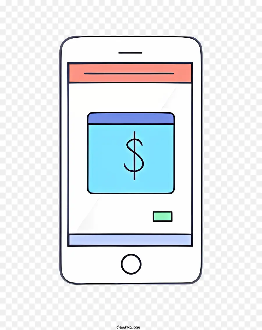 Dollarzeichen - Schwarz -Weiß -Smartphone mit Dollar Zeichenwebseite