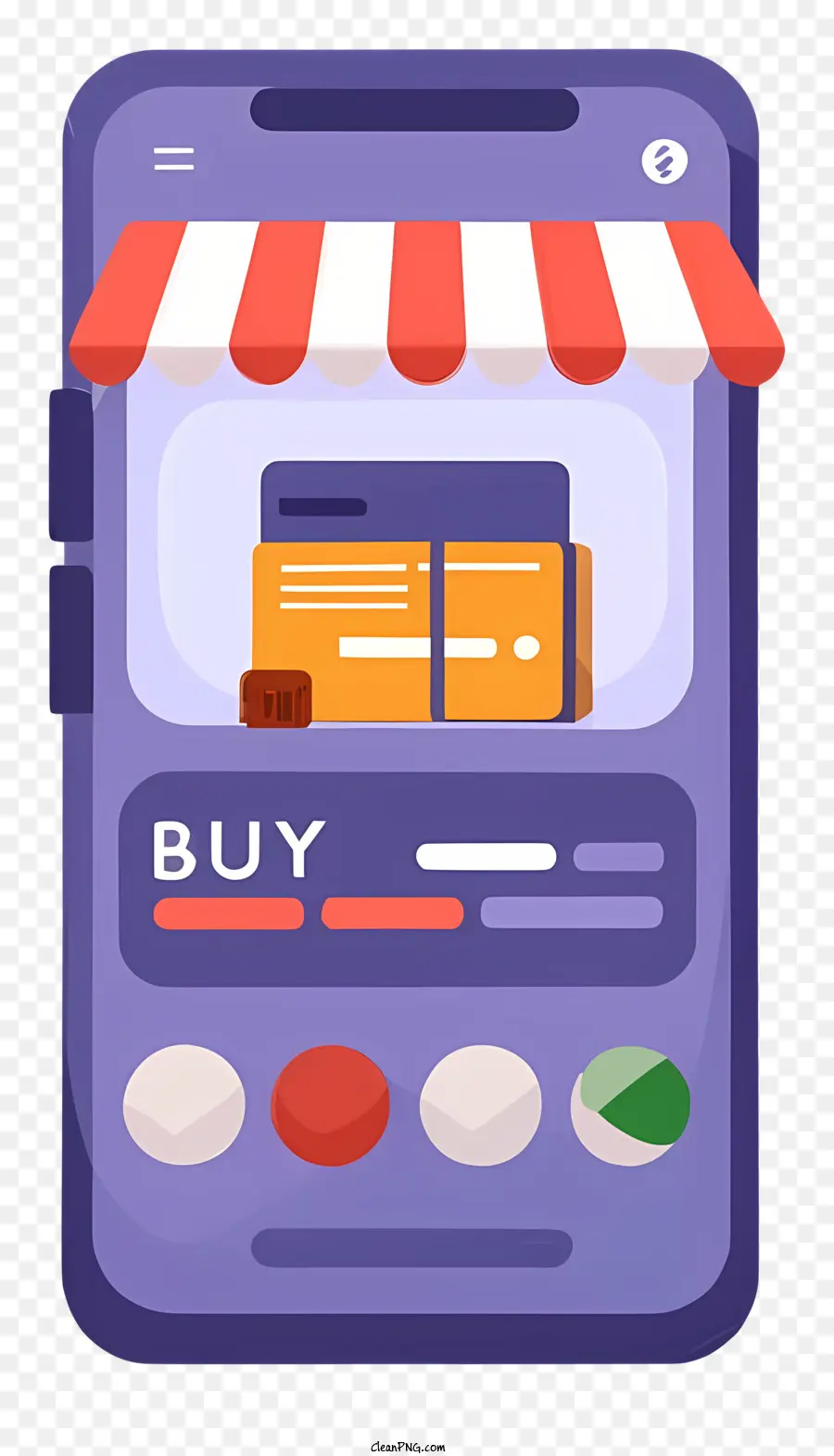 Warenkorb Symbol - Mobile E-Commerce-Website mit Online-Zahlungsoption