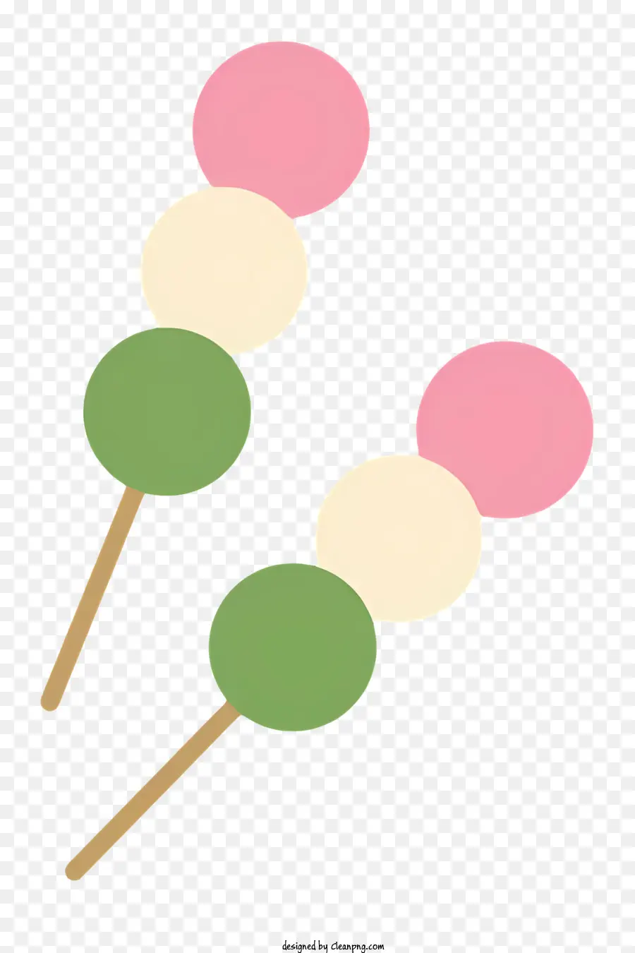 Cartoon Lollipop Candy Green und Pink Frosted Lollipop - Grün und rosa Lutscher mit weißem Zuckerguss