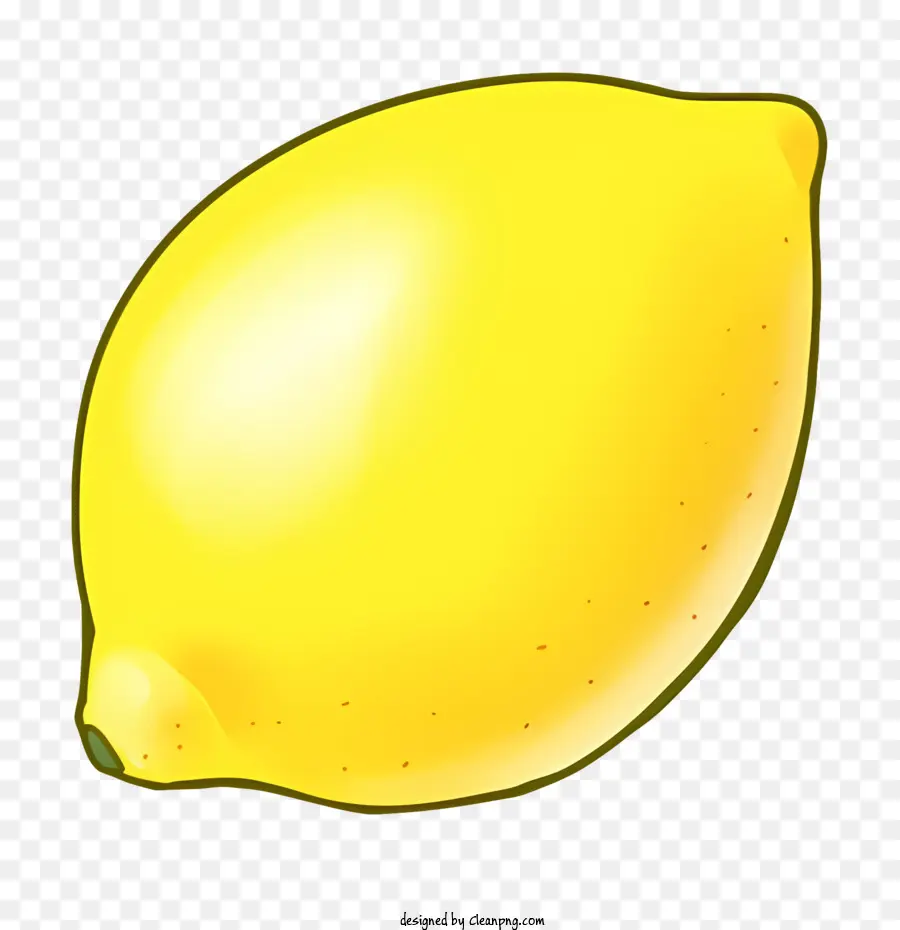 cartoon lemon yellow lemon round fruit thick skin