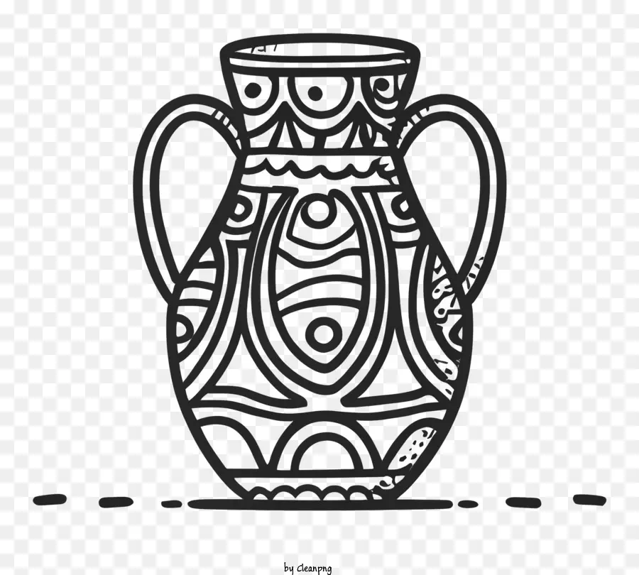 cartoon vase decorative design smooth surface opening