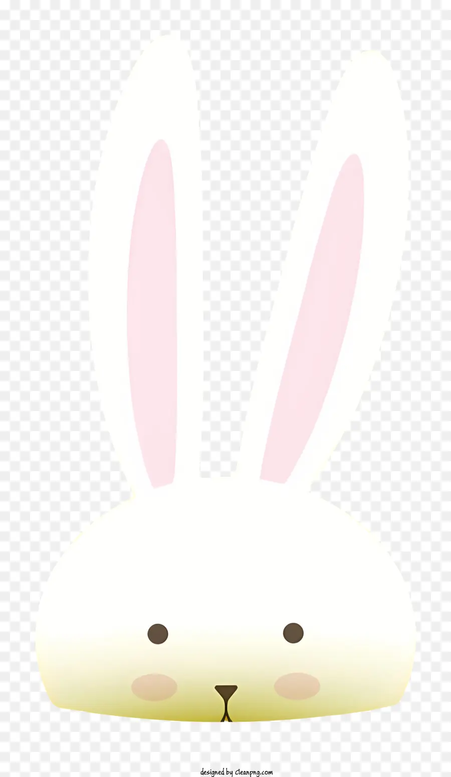 viso coniglietto occhi rosa di coniglio bianchi in piedi sulle zampe posteriori rianimato - Coniglio bianco con occhi rosa, in piedi in allerta
