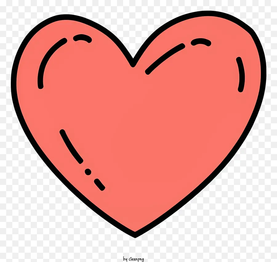 Herz symbol - Herzform auf schwarzem Hintergrund, repräsentiert Liebe
