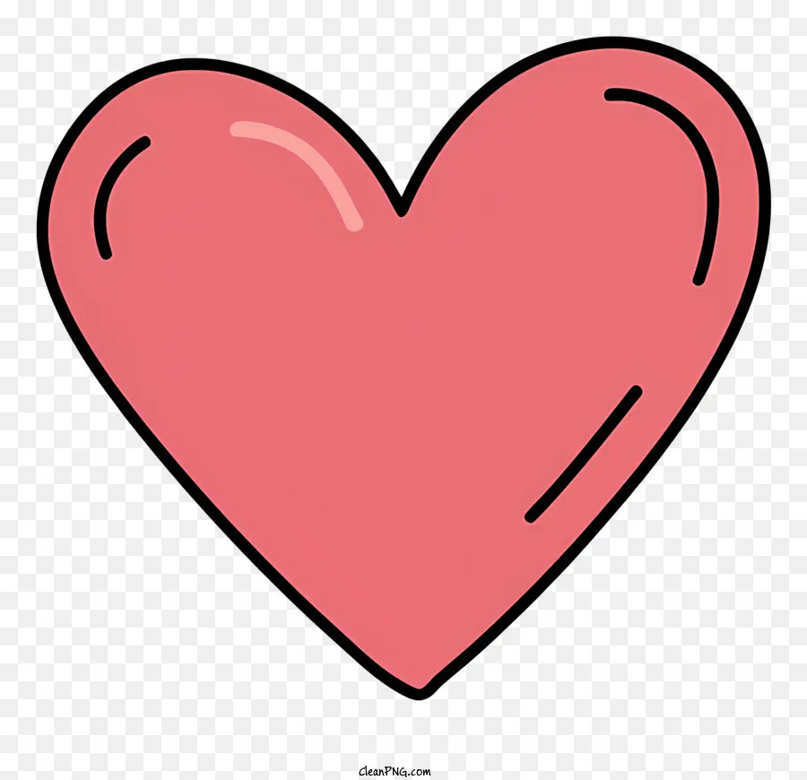 abstrakte Herzen - Einfaches abstraktes herzförmiges rosa Objekt, das Liebe darstellt