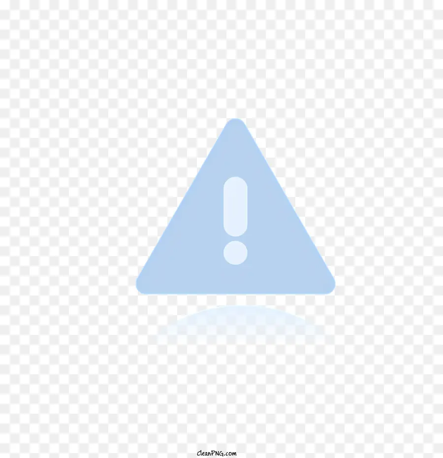 cartone animato Triangolo Triangolo Simbolo del pericolo Segno di pericolo blu e bianco triangolo - Triangolo di avvertimento: blu e bianco rivolta verso il basso, rivolta a sinistra rossa
