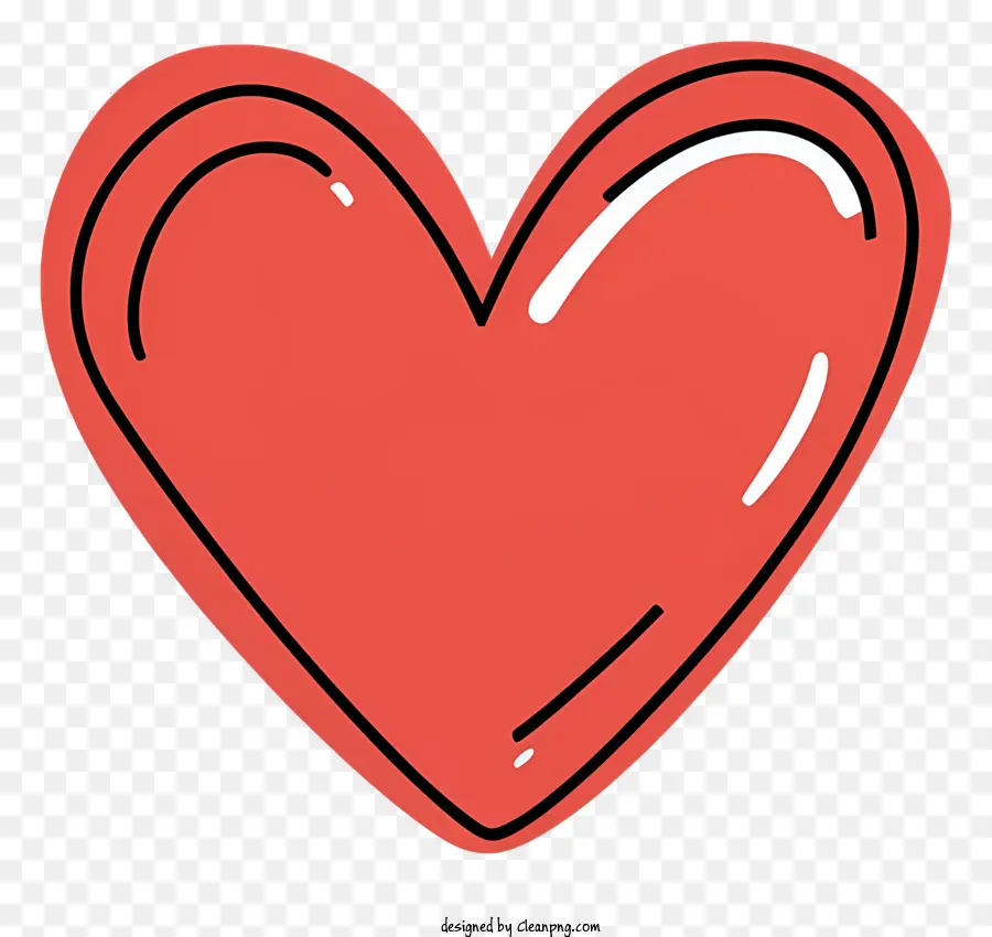 biểu tượng tình yêu - Biểu tượng trái tim màu đỏ trên nền đen, đại diện cho tình yêu