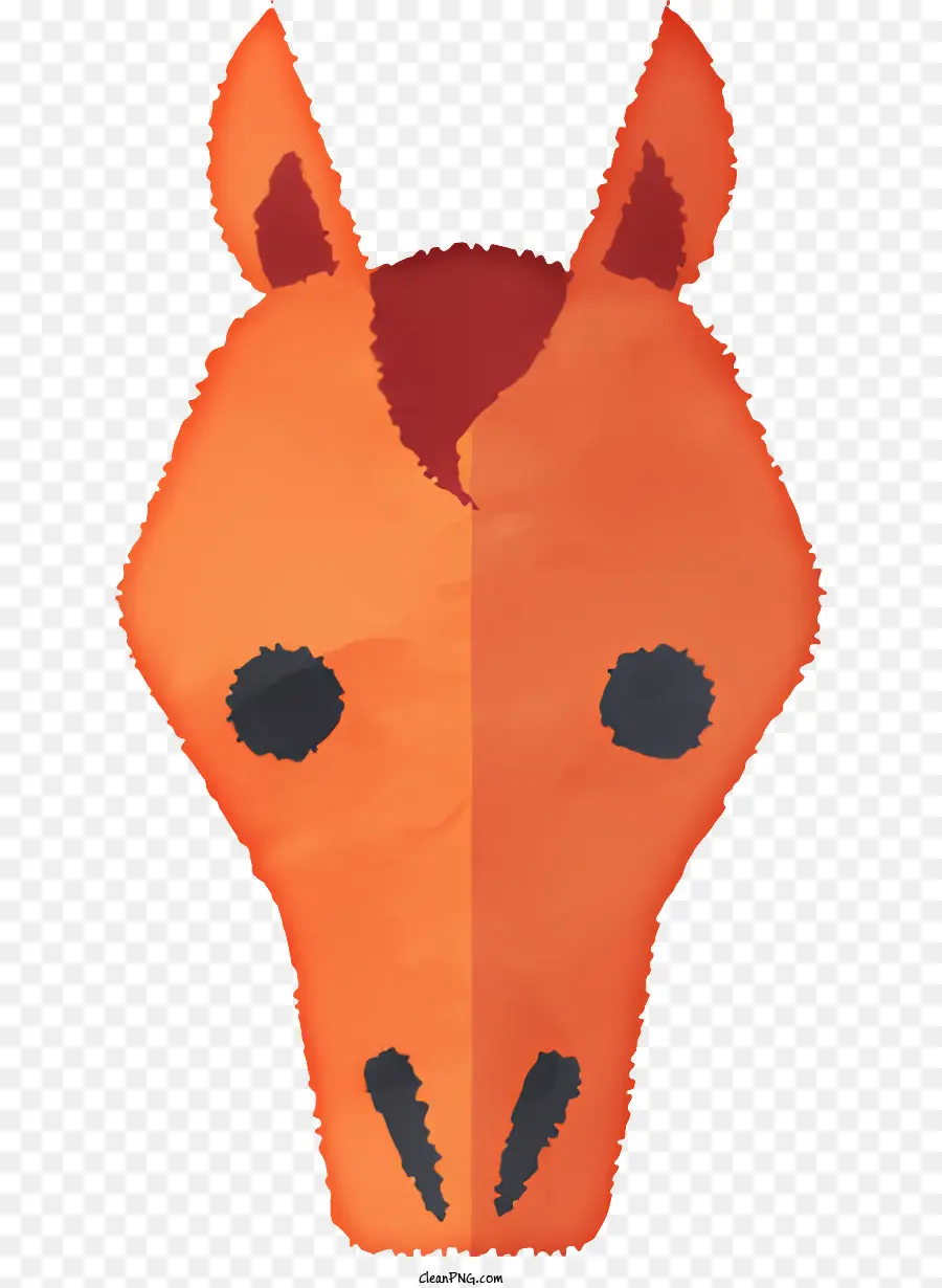 icon horse horse head black mane large ears