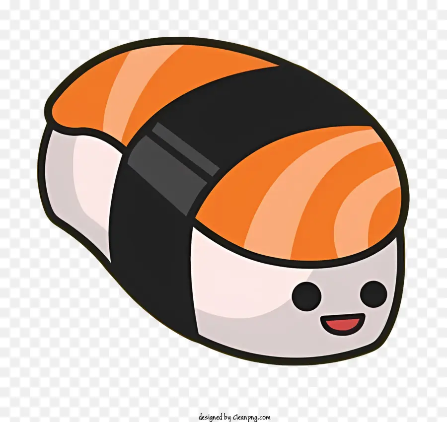 Cartoon Cartoon Sushi Roll spielerische Sushi Roll Gelb und Orange Sushi Roll einfaches Sushi Roll -Design - Cartoon Sushi Roll mit verspieltem Design und lebendigen Farben