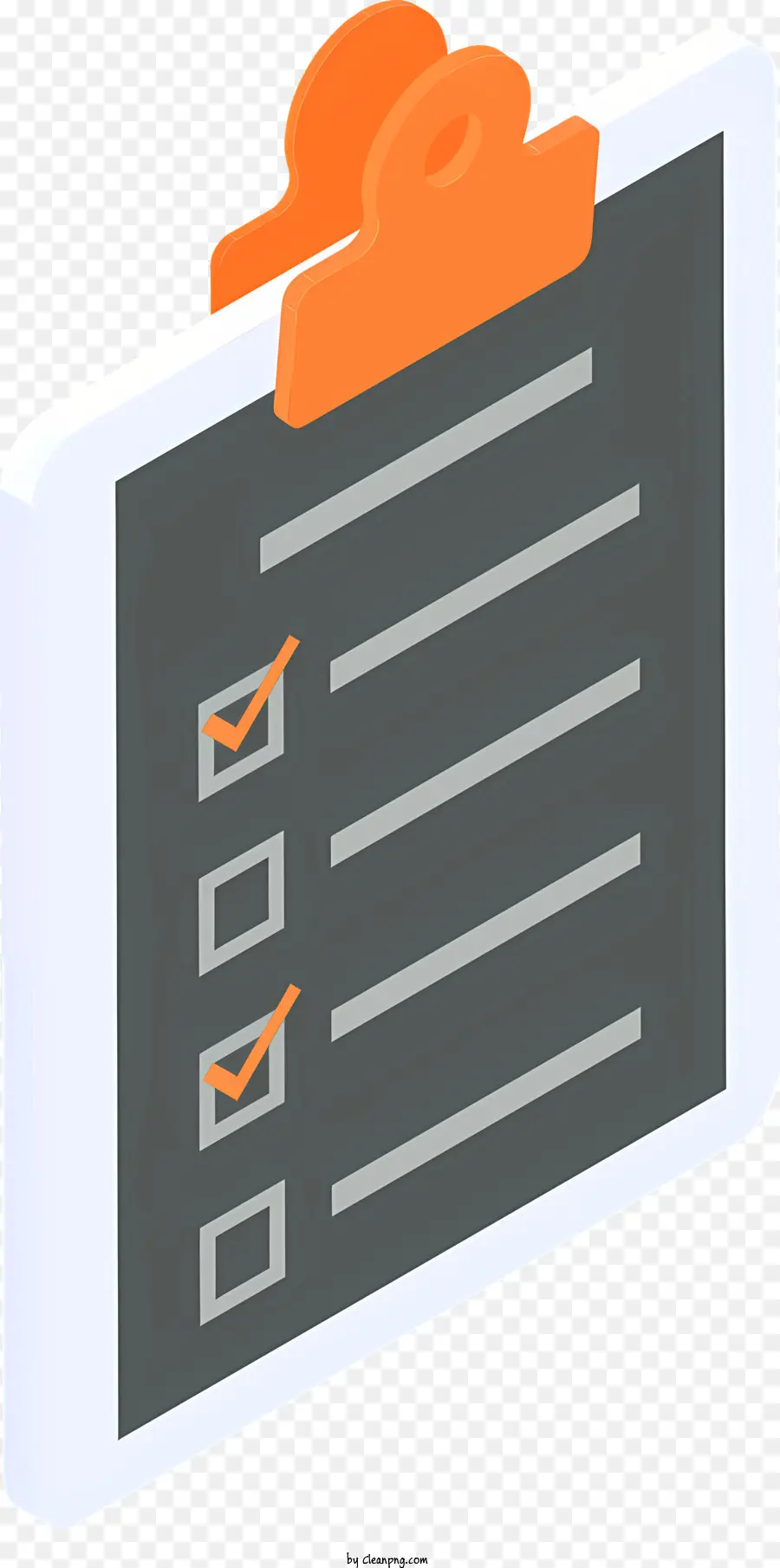 Checkliste - Zwischenablage mit Hefter, Papieren, roter Checkliste; 
detailliert